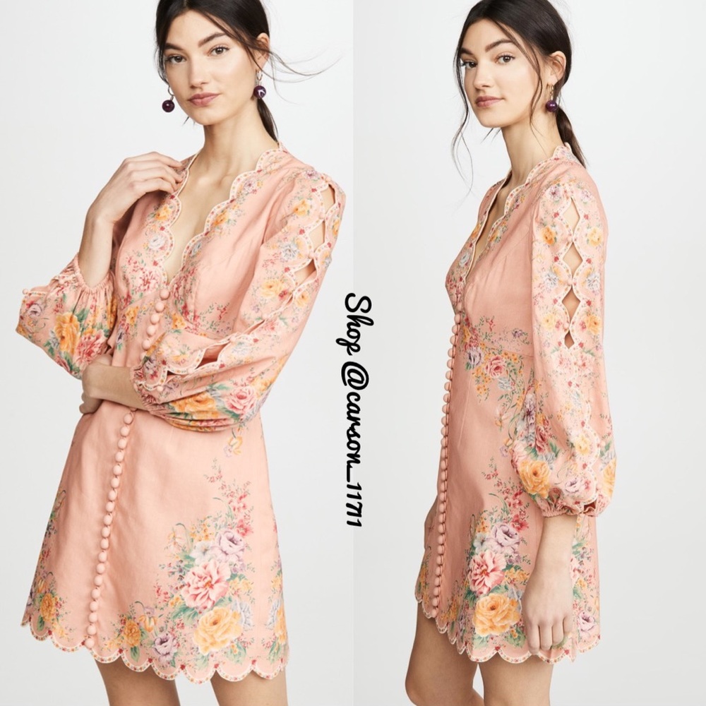 Zimmermann Zinnia Scallop Mini Dress AU3